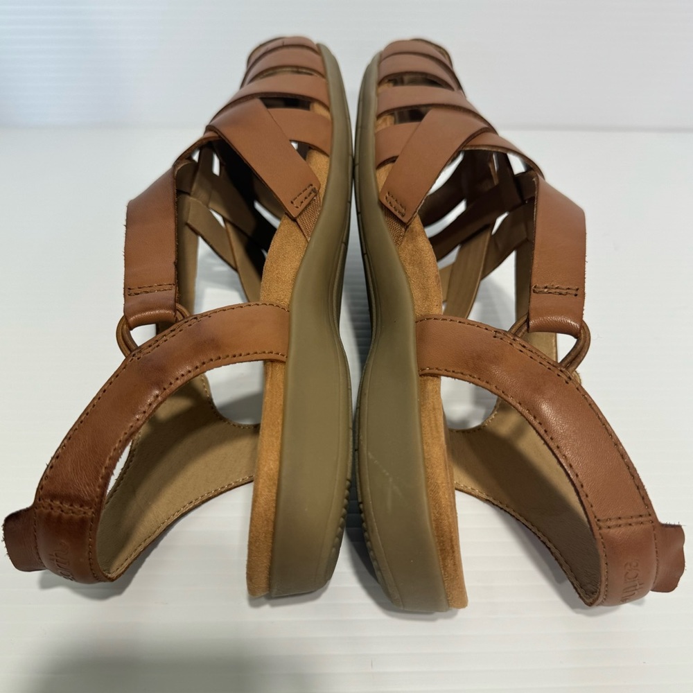 Earth Belita Brown Leather Fisherman Sandals Size 8 1/2 - Picture 14 of 16